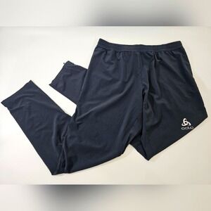 Men's‎ Large Odlo zero weight run pants tapered zip ankle athletic pants black